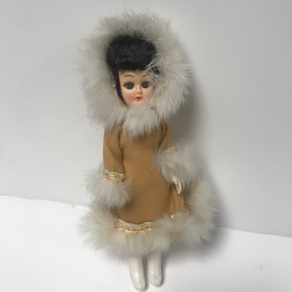 Doll With Fur Trimmed Coat